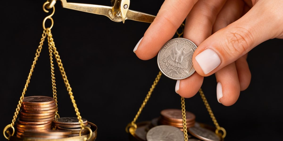 Balanza con dinero