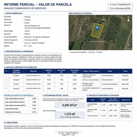 Informe pericial Catastro