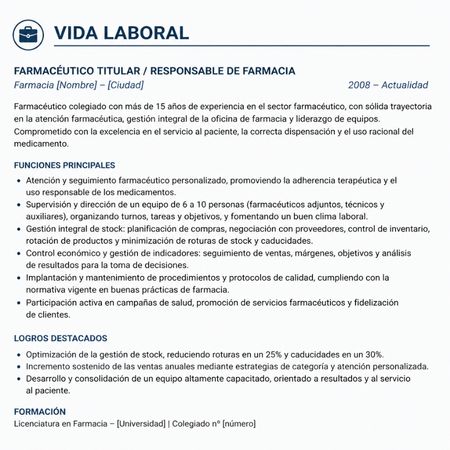 Informe vida laboral
