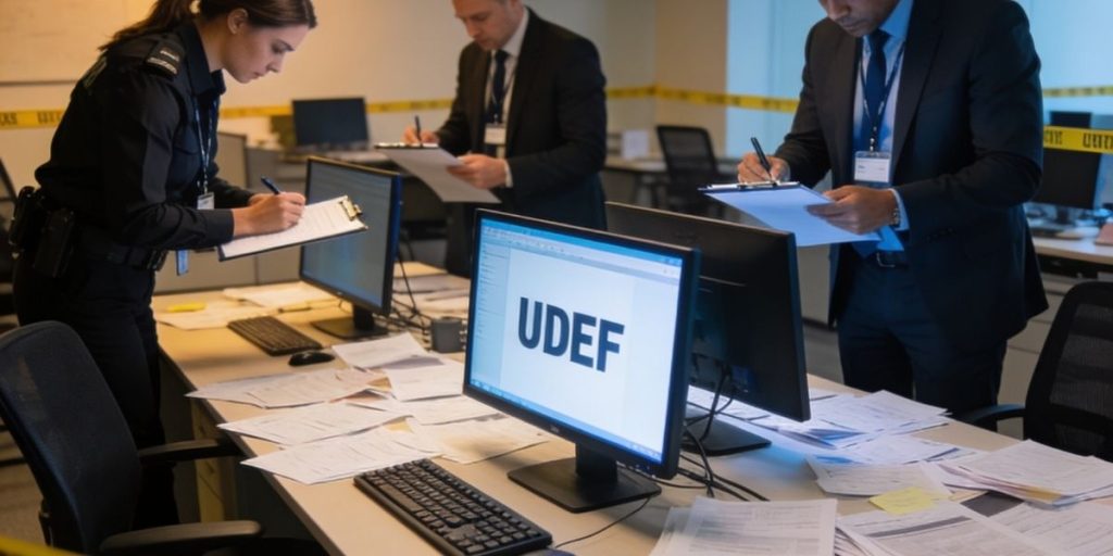 La UEDEF inspeccionando una oficina