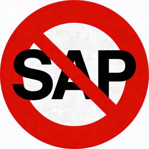 Símbolo de prohibido SAP (síndrome de alienación parental)
