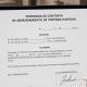 Contrato de arrendamiento en una tablet