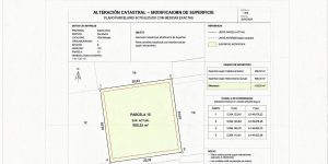 Documento del Catastro de alteración catastral