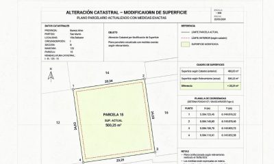 Documento del Catastro de alteración catastral