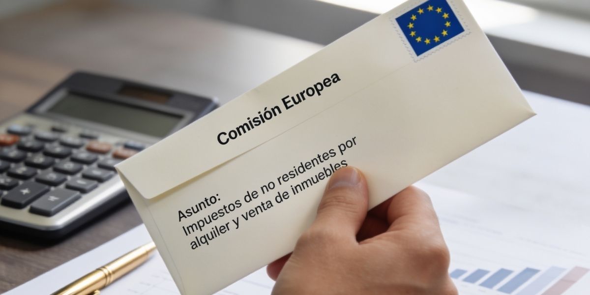 Sobre con remite de la Comisión Europea