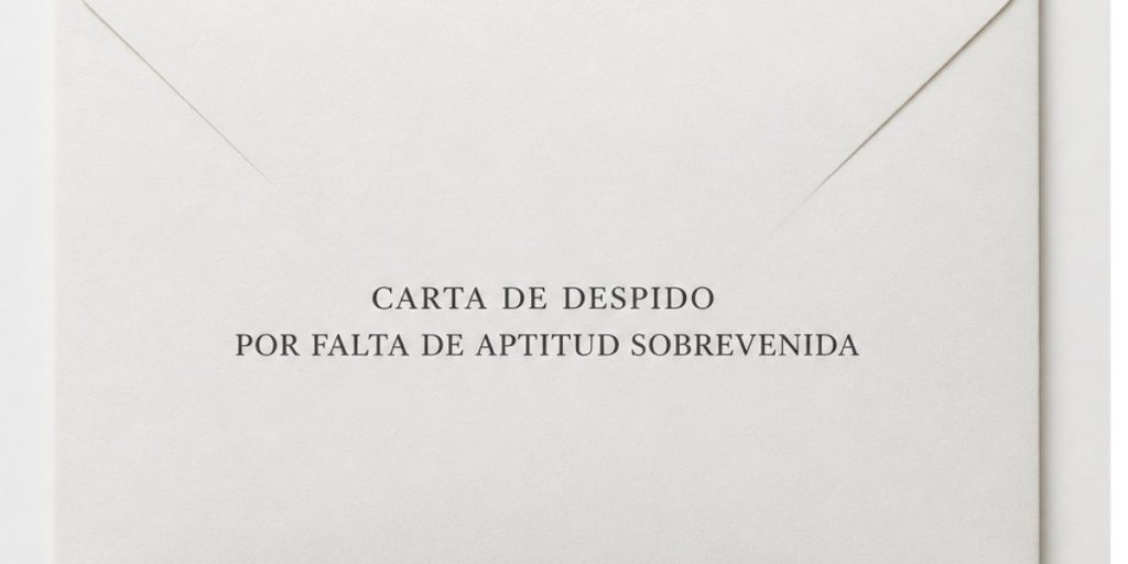Sobre con asunto "Carta de despido"