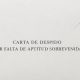 Sobre con asunto "Carta de despido"