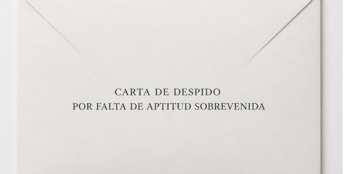 Sobre con asunto "Carta de despido"
