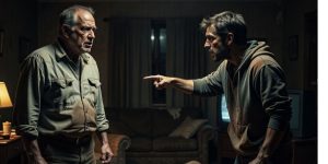 Un padre y un hijo discutiendo