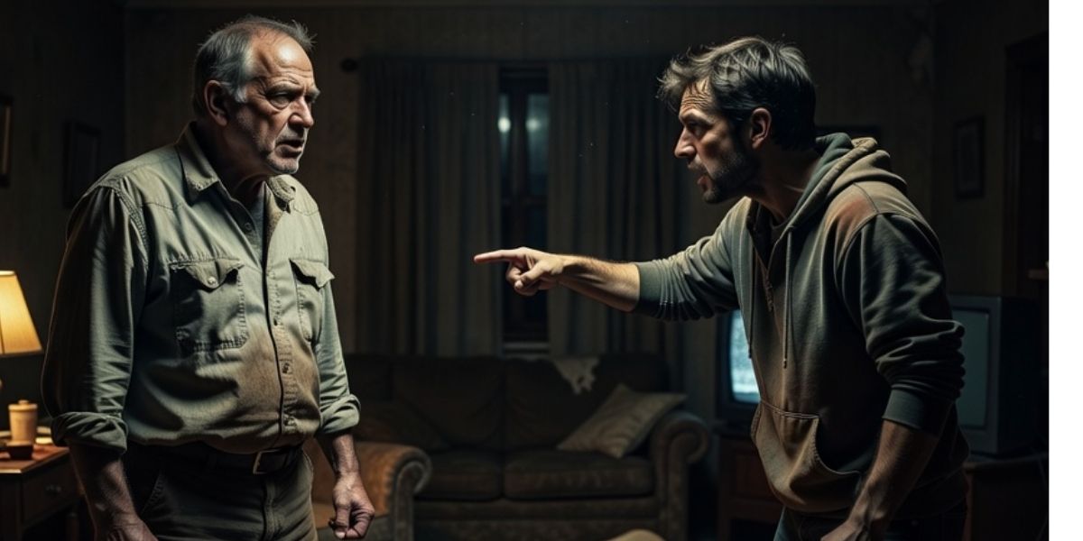 Un padre y un hijo discutiendo