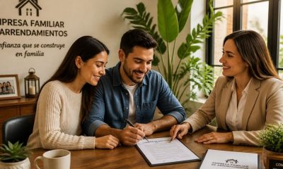 Oficina de empresa familiar de arrendamientos