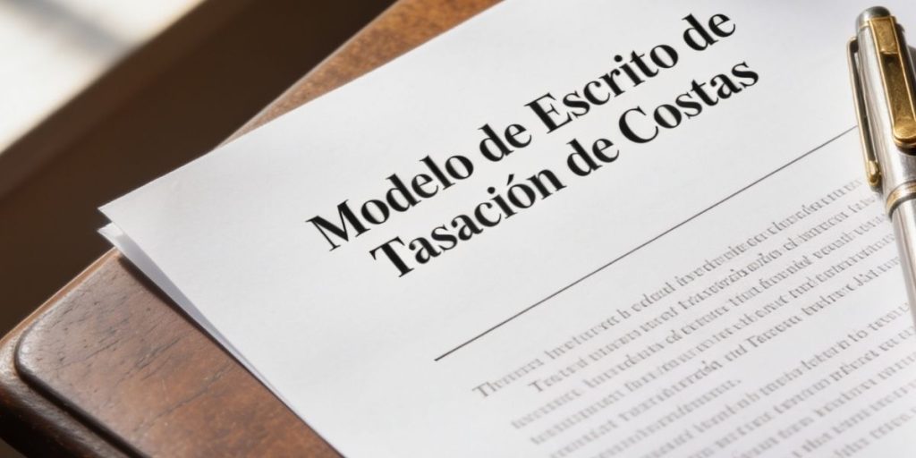 Modelo de escrito de tasación de costas