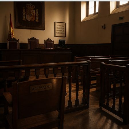 Banquillo de sala de juicio