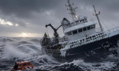 Barco y oleaje