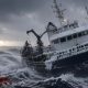 Barco y oleaje