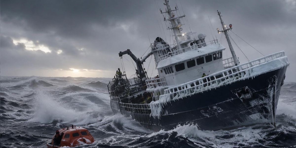 Barco y oleaje