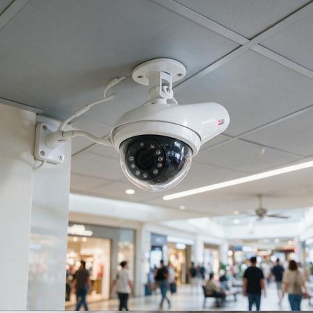Cámara de seguridad en establecimiento