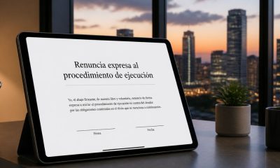 Escrito de renuncia en una tablet