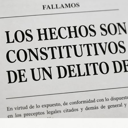 Fallo de una STC que dice "los hechos son constitutivos de un delito de..."