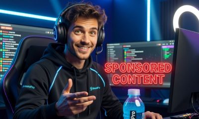 Influencer publicitando un producto