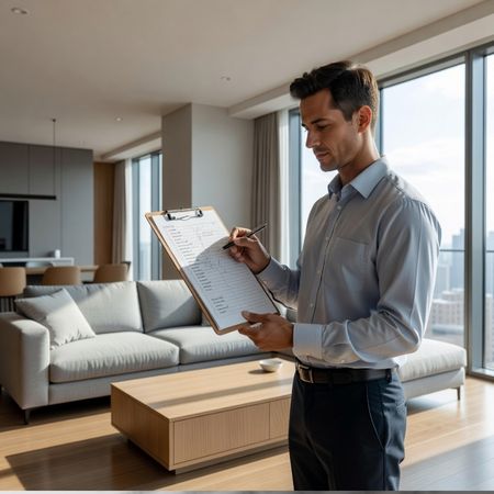 Persona con inventario de vivienda