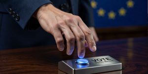 Botón de voto en la UE