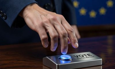 Botón de voto en la UE