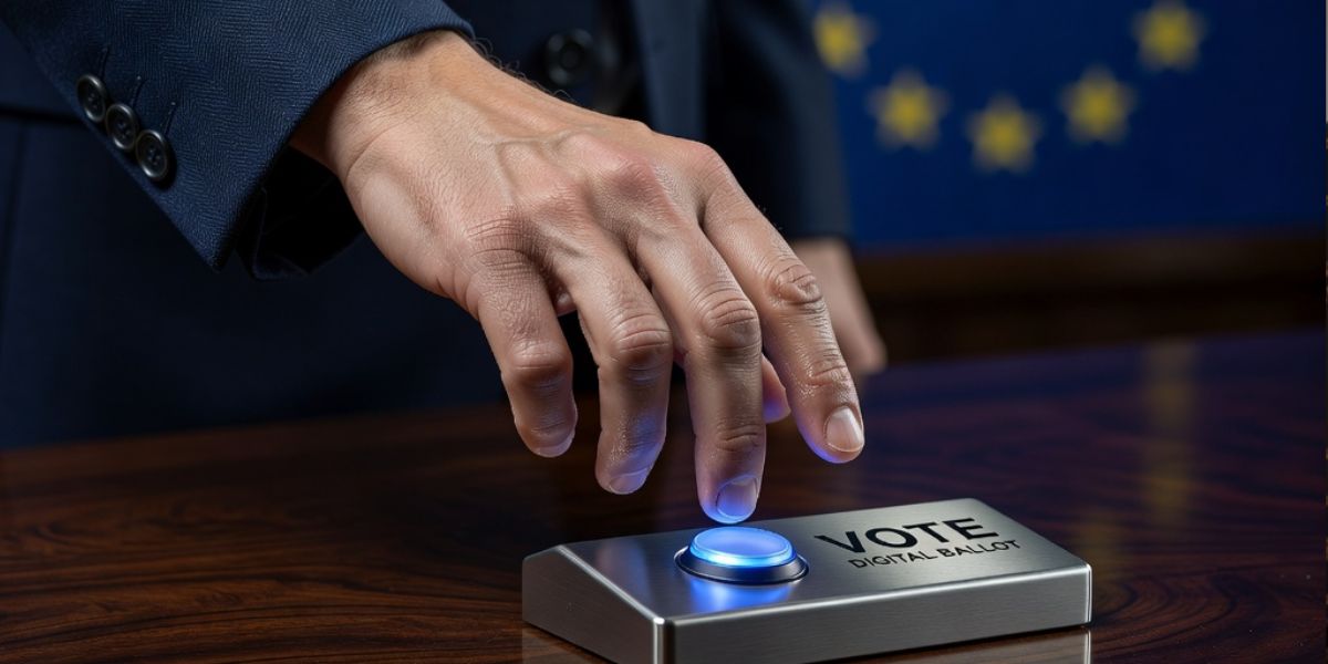 Botón de voto en la UE