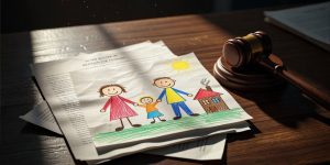 Dibujo de un niño sobre la familia