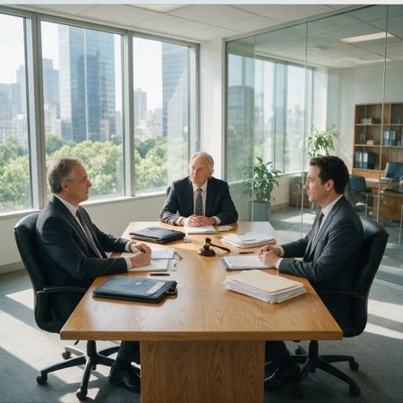 Abogados trabajando en un despacho