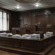 Sala de juicio con expedientes acumulados