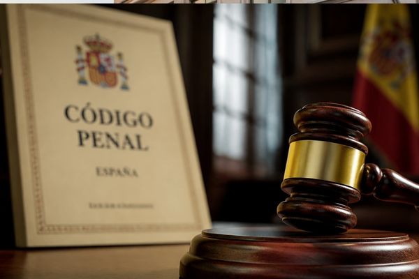 Código Penal y mazo de juez