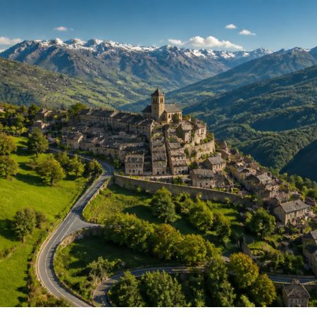 Un pueblo aislado en la montaña
