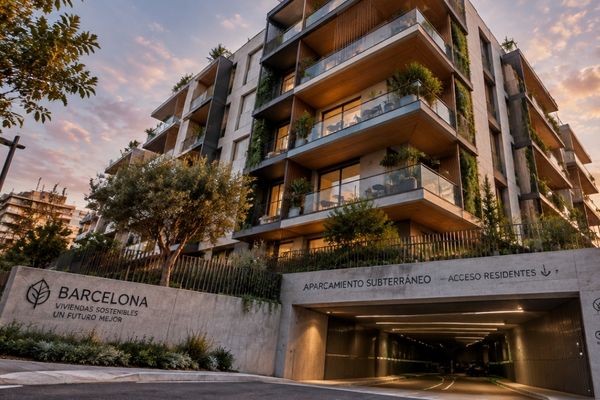 Edificio con aparcamiento subterráneo