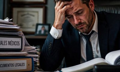 Un abogado evaluando el historial médico y preparación del recurso