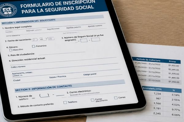 Formulario petición número Seguridad Social