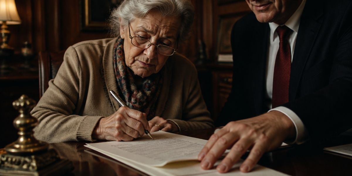 Firma de persona mayor