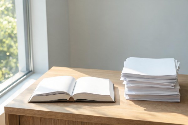 Mesa de trabajo jurídico con documentos oficiales y normativa administrativa