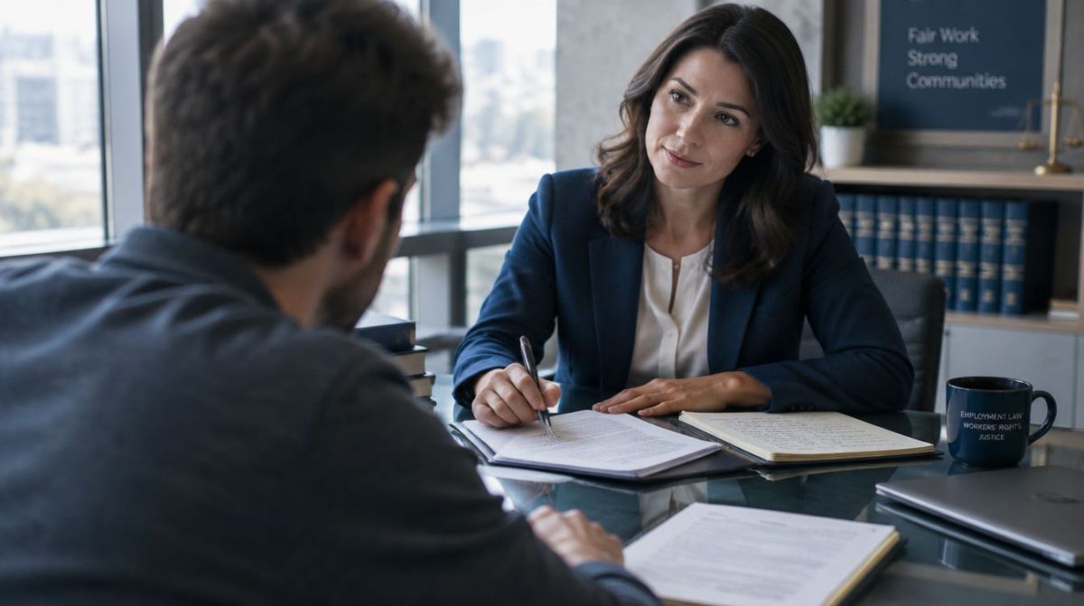 Abogada y cliente derecho laboral