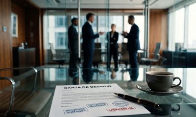 Carta de despido encima de la mesa de un despacho