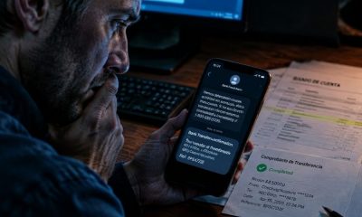 Mensaje de móvil con movimiento bancario