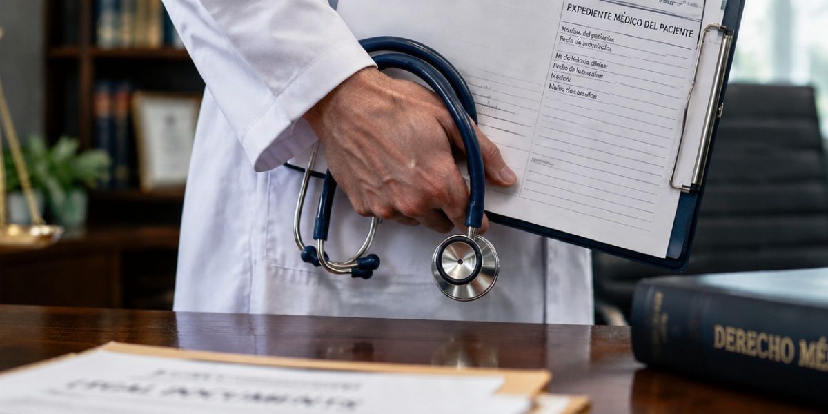 Médico con expediente de paciente