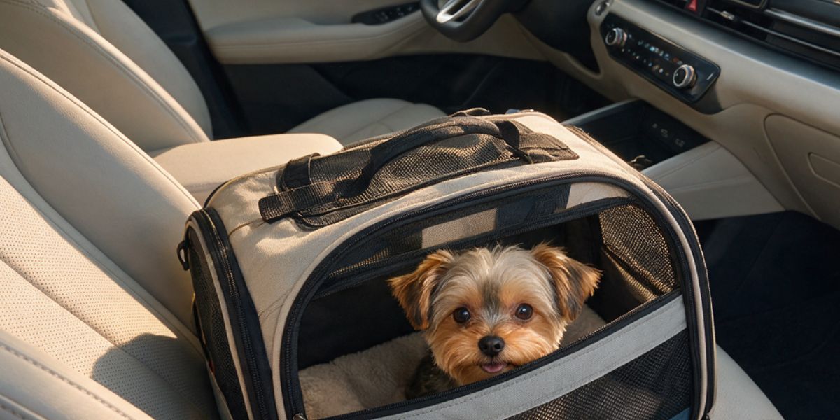 Perro en asiento de copiloto