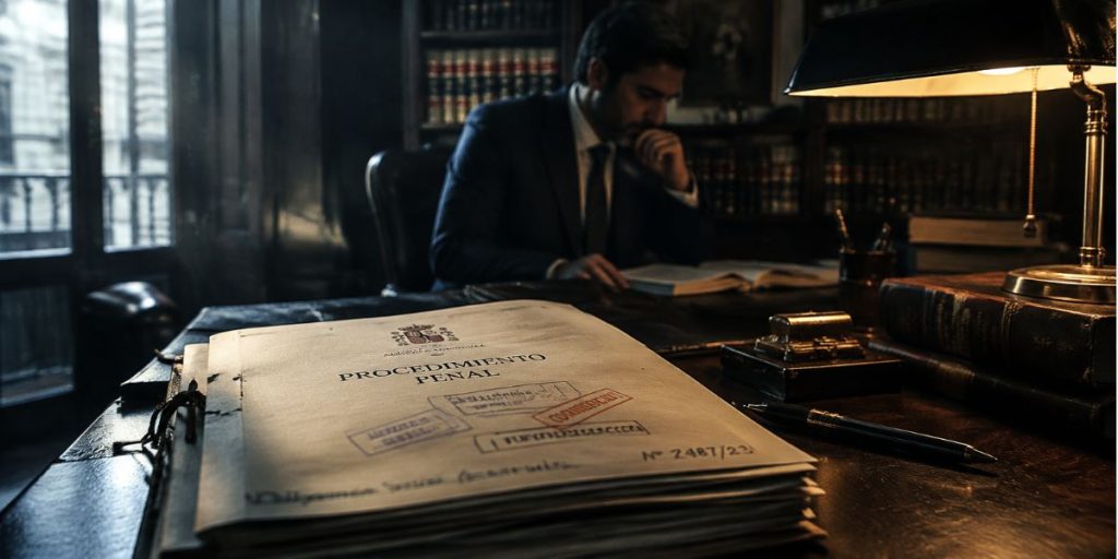 Expediente de procedimiento penal. Abogado de fondo