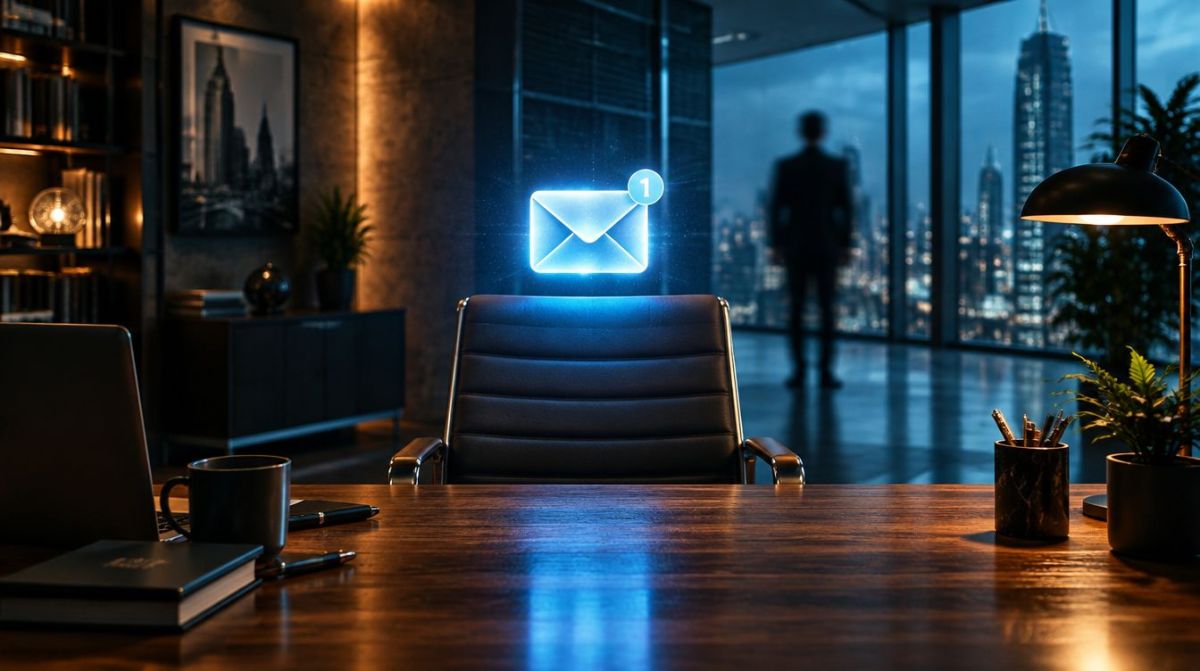 Despacho y logo de e-mail recibido