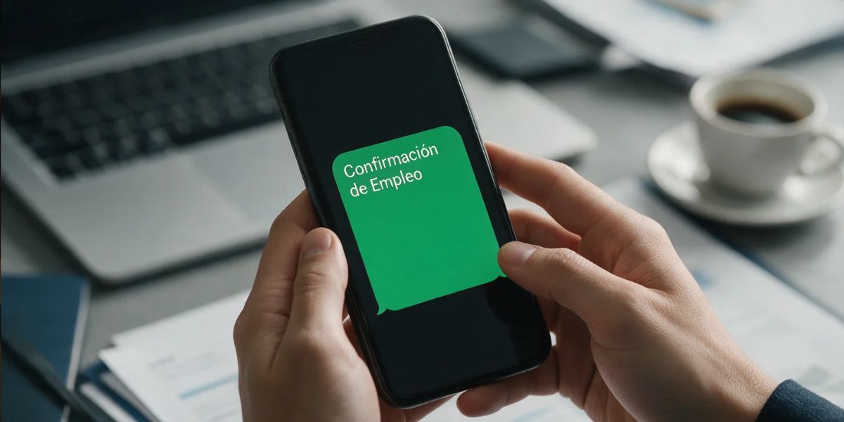 Recepción de mensaje de confirmación de empleo